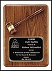 American Walnut Gavel with Band (11"x15")